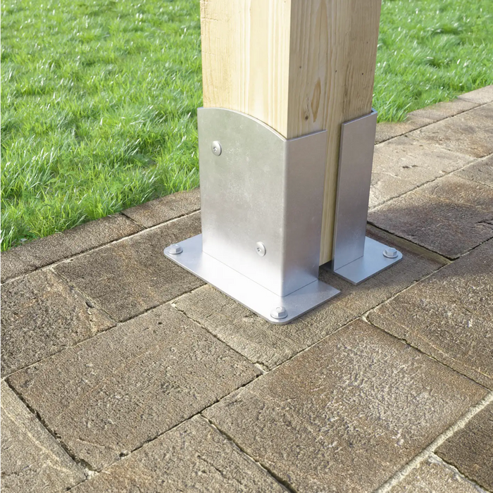 Heavy duty pillar holder pair for beams