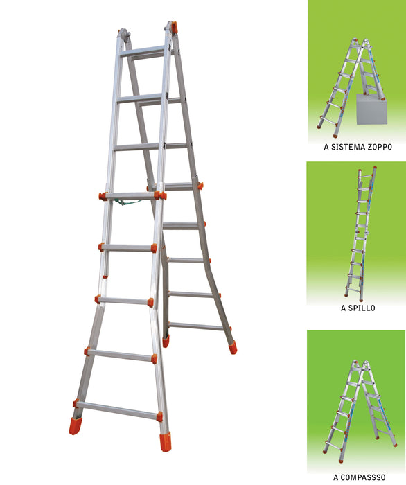 MULTIPURPOSE ALLOY LADDER 5+5 STEPS 5.20 M
