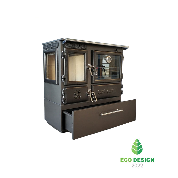 Wood stove with oven 214-3D-BOX