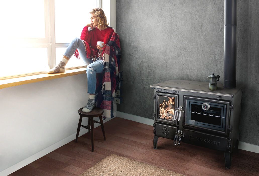 Wood stove with oven 214-3D