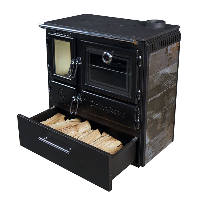 Stufa a legna in ghisacon forno Mod.214-casing