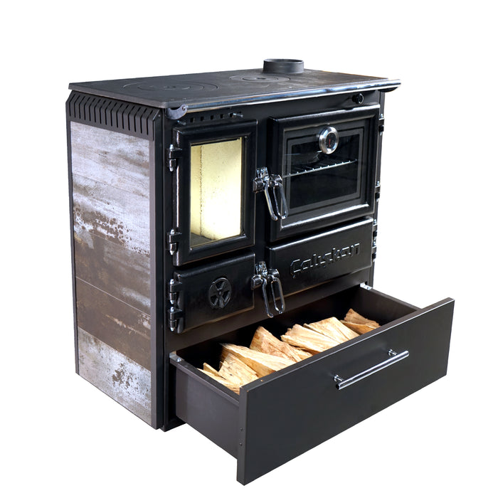 Stufa a legna in ghisacon forno Mod.214-casing