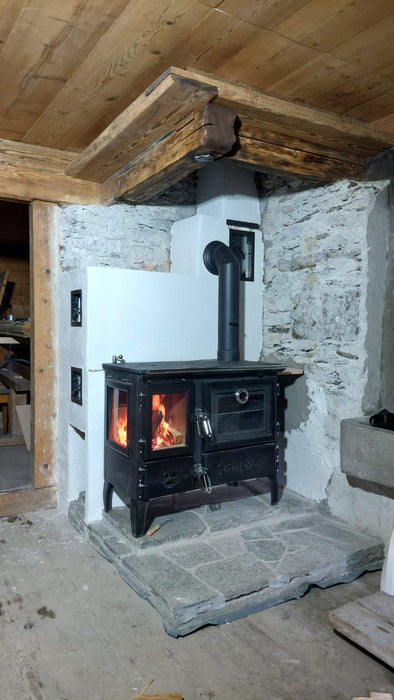Wood stove with oven 214-3D