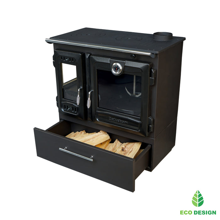 Wood stove with oven 216-3D-BOX