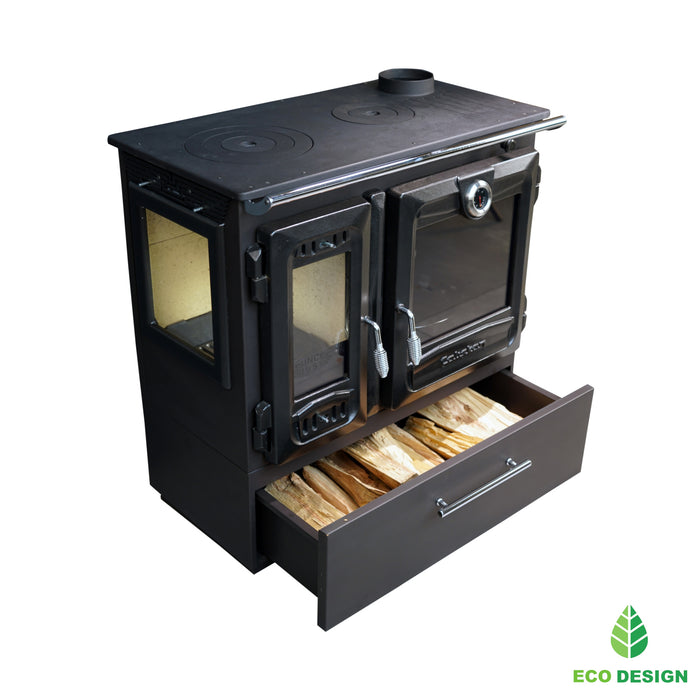 Wood stove with oven 216-3D-BOX
