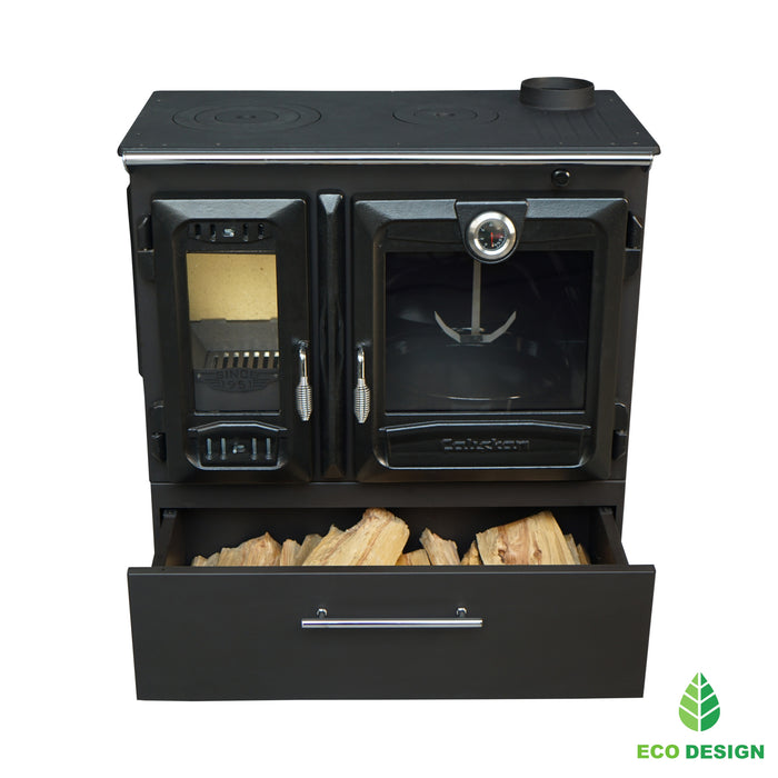 Wood stove with oven 216-3D-BOX