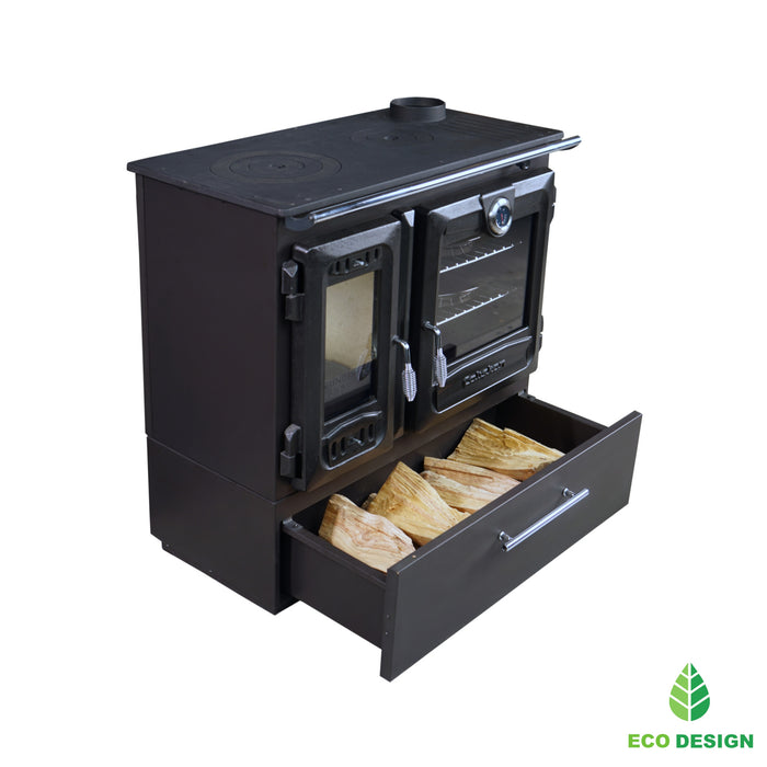 Wood stove with oven 216-BOX