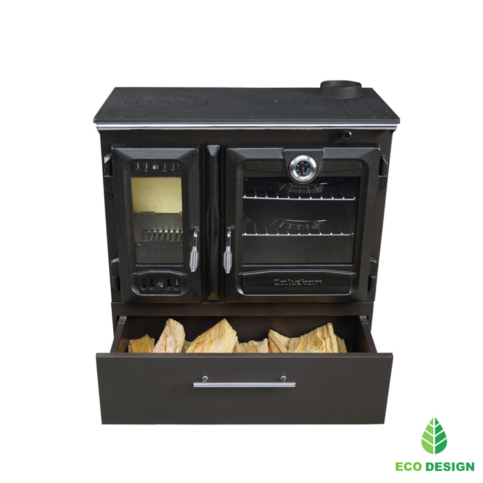 Wood stove with oven 216-BOX