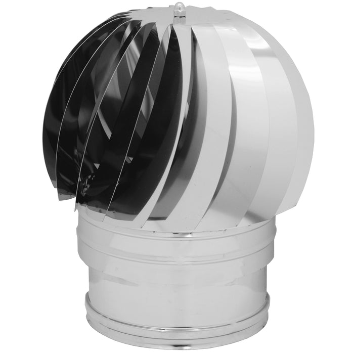 Fumaiolo turbo inox aisi 304 c/cuscinetti d 10 cm