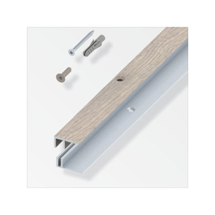 Raccordo balcone per parquet rovere grigio 100 cm