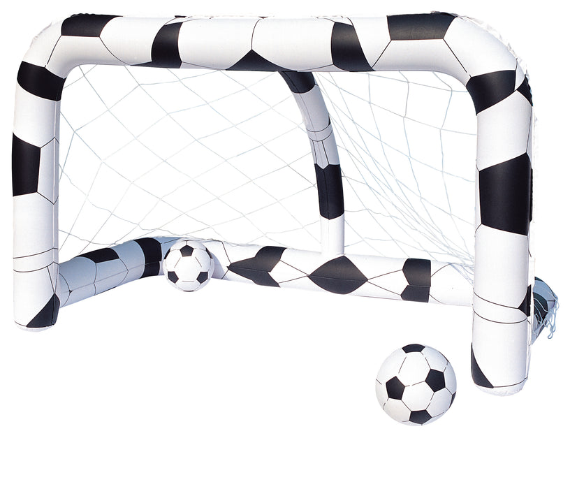 Porta calcio gonf. C/palloni cm.213x122x137h