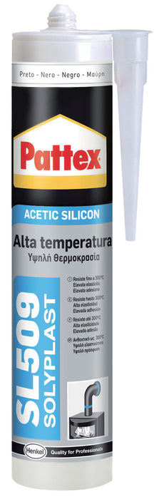 PATTEX HIGH TEMP. SILICONE SL509 BLACK 300 ML CARTRIDGE