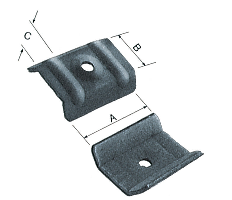 Cappellotto per coibentati grigio 46x27x10 mm