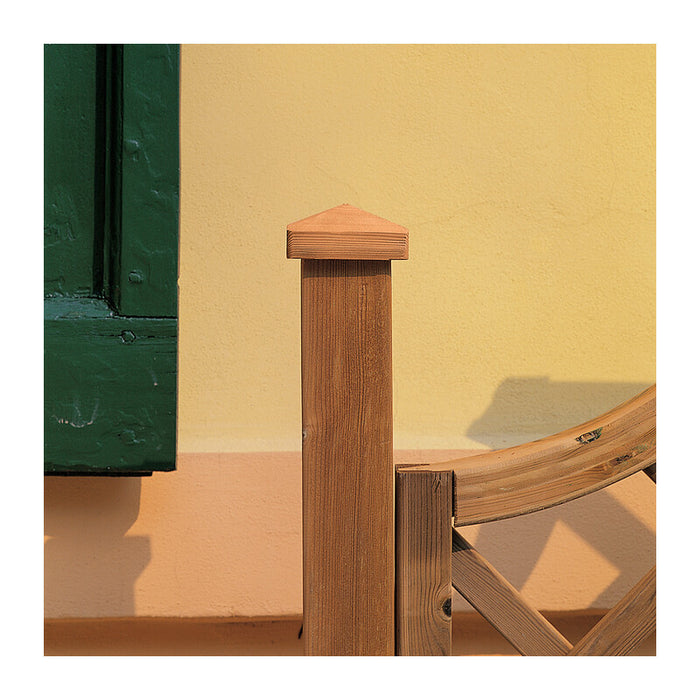 Copripalo diamante in pino impregnato 7x7 cm