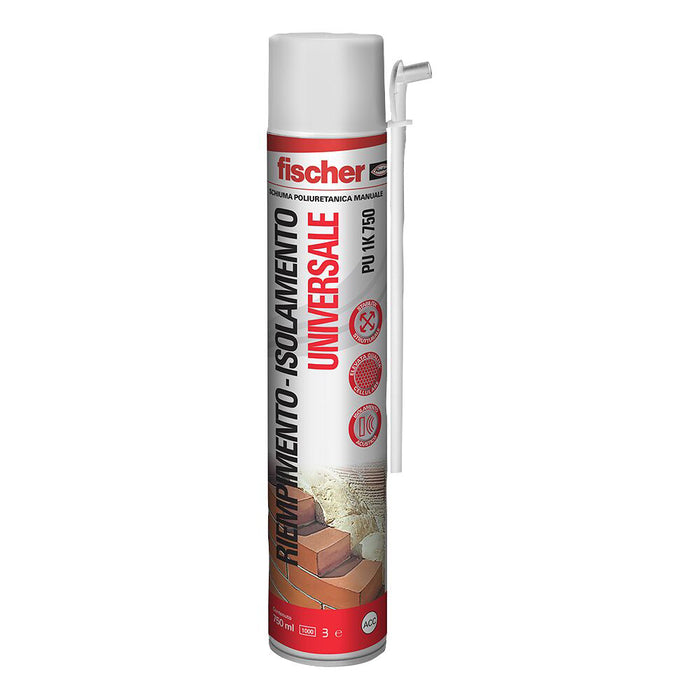 Fischer schiuma poliuretanica univ. Man. 750 ml pu 1k