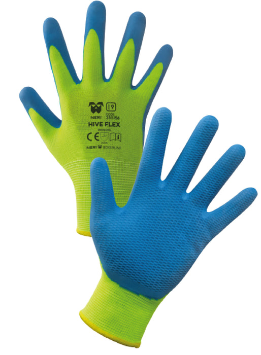 HIVE FLEX POLYESTER/LATEX GLOVES