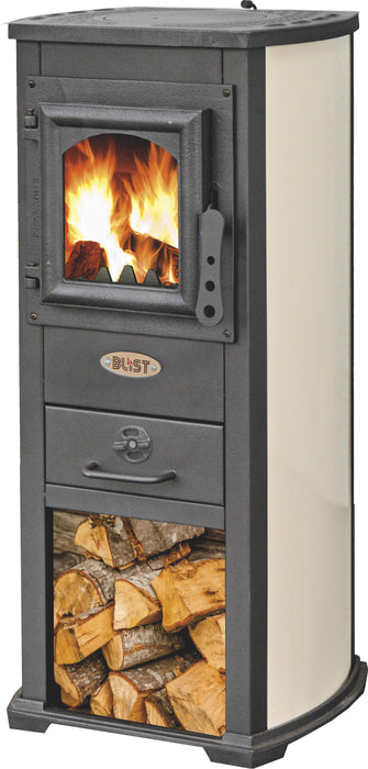 BERNA LUX BEIGE 5.3 KW WOOD STOVE
