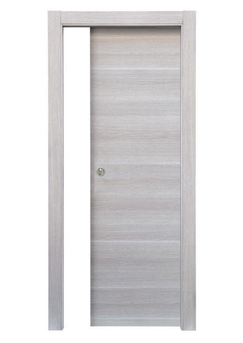 Porta microtec 210x60 scorrevole rovere grigio