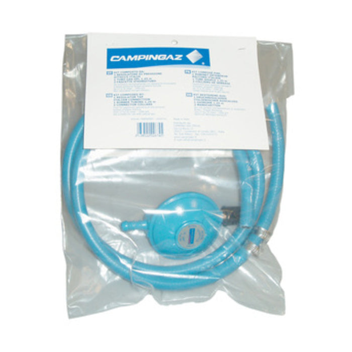 Kit regolatore c/tubo e fascette per barbecue gas