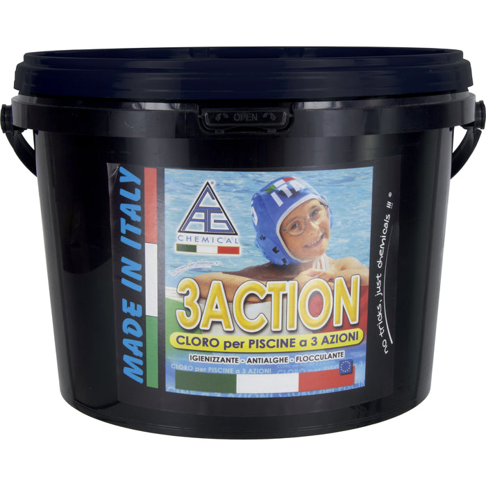 Cloro per piscina pastigl 200 g mult 3 action 5 kg
