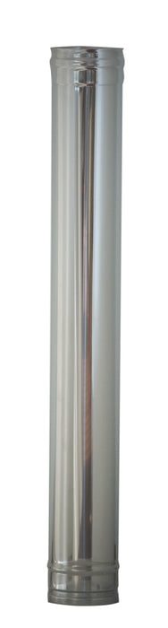 AISI 304 STAINLESS STEEL PIPE FOR FLUES THICKNESS 5/10 - H 100 CM DIAMETER 25 CM