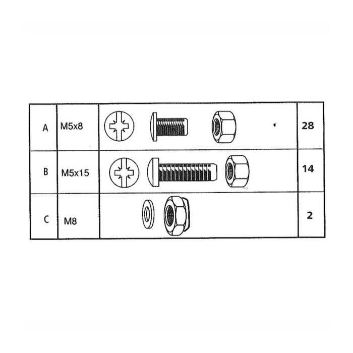 R viti montaggio x barbecue mod.Xz02d