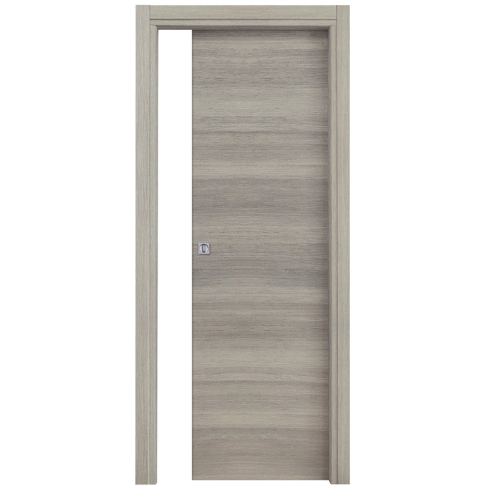Porta microtec 210x70 scorrevole  rovere grigio