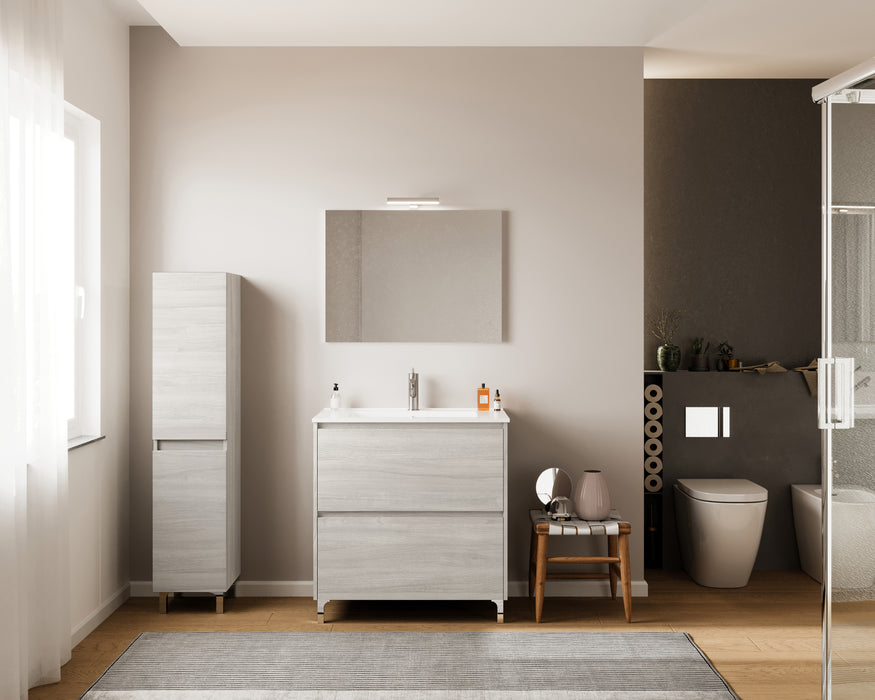 Colonna bagno lisbona rovere grigio