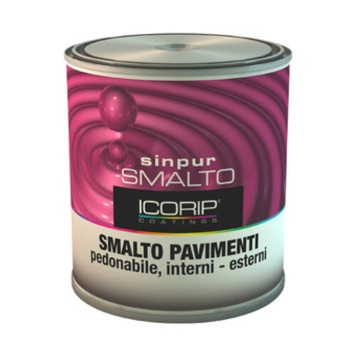 Smalto sinpur rosso per pavimento 0,750 l