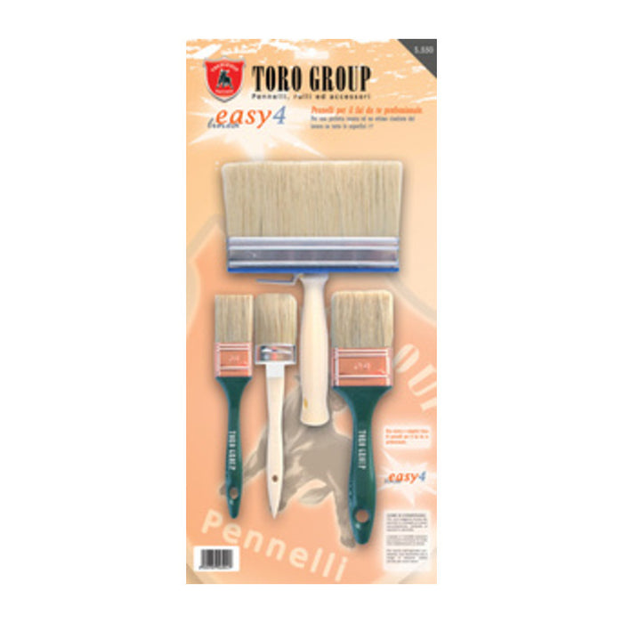 Set 4 pennelli setola bionda easy4 s/550