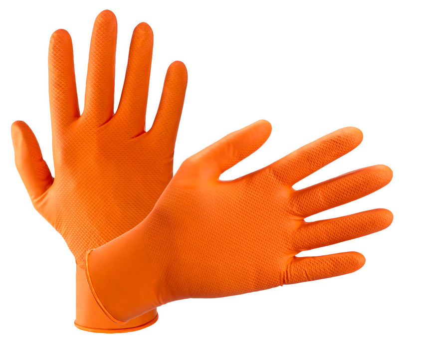 Guanti nitrile arancione conf.10 pz. Tg.M