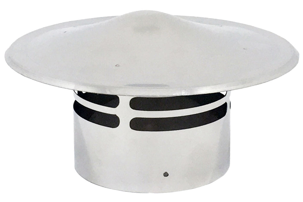 Terminale di scarico c/cappello inox pellet d 8 cm