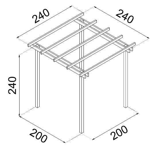SELF-SUPPORTING PERGOLA 240x240