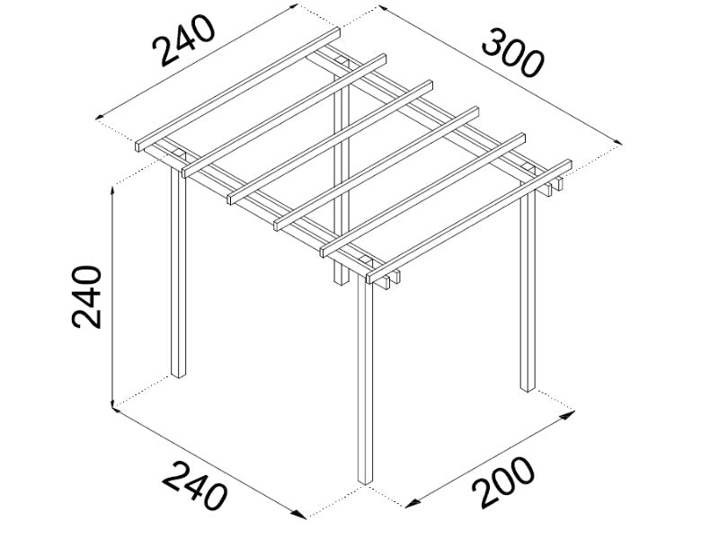 SELF-SUPPORTING PERGOLA 240x300