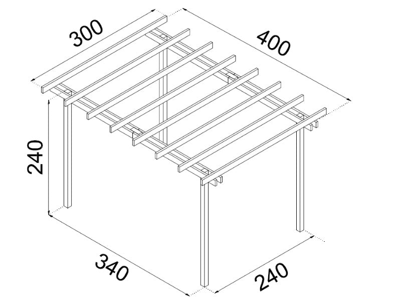 SELF-SUPPORTING PERGOLA 300x400