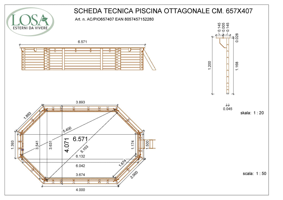 Piscina ottagonale 657x407