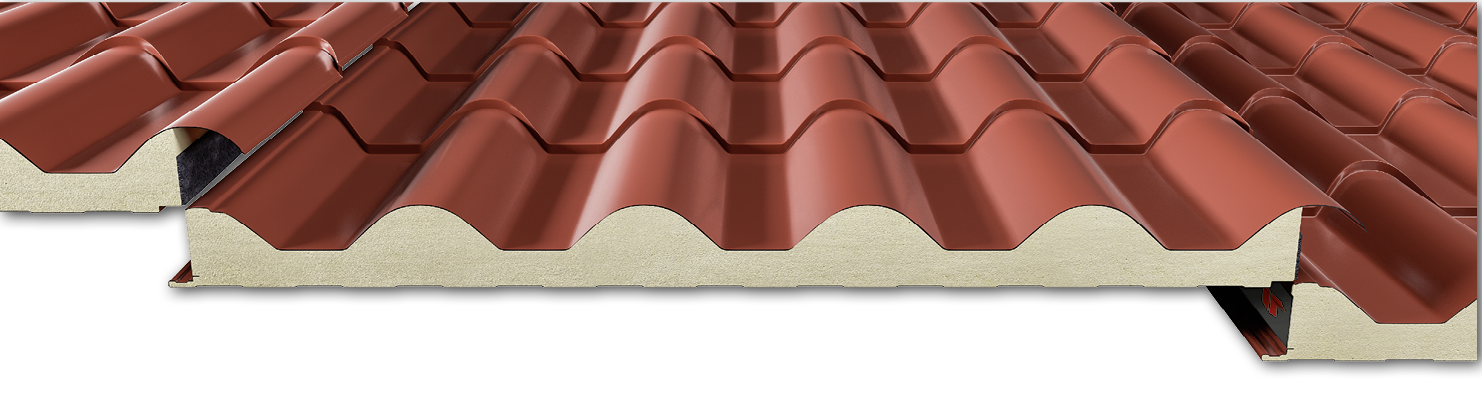 PANNELLO COIBENTATO TTCOPPO SP.MM 40 ROSSO LATTONEDIL