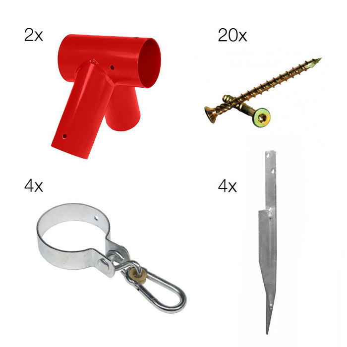 Kit altalena doppia palo tondo