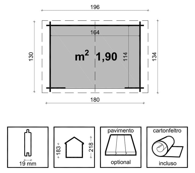 GIULIA HOUSE CM. 200X200