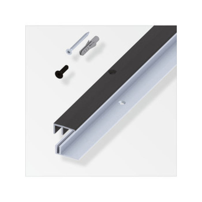 Raccordo balcone per parquet nero spazz. 100 cm