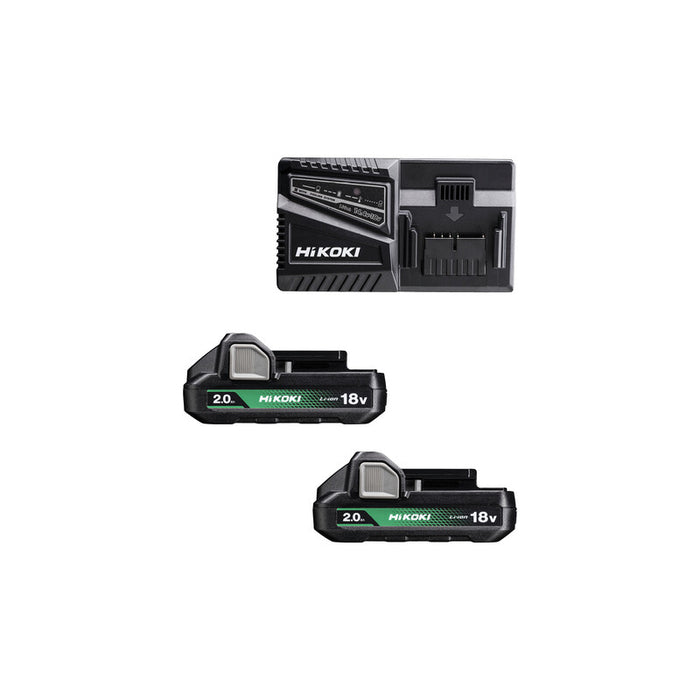 Hikoki pack batteria uc18yfslwfz 18v 2x2ah+caric