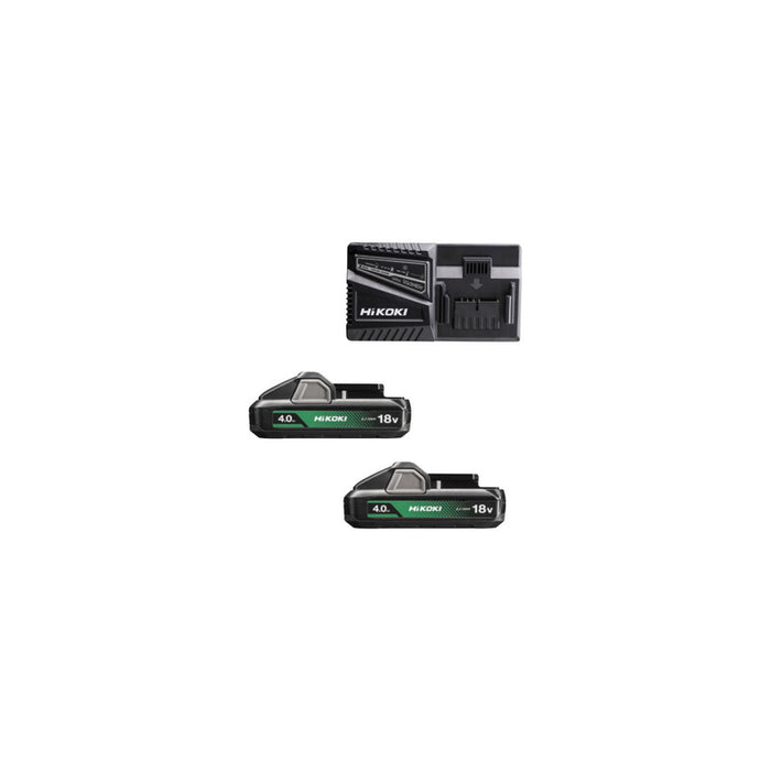 Hikoki pack batteria uc18yfslwez 18v 2x4ah+caric