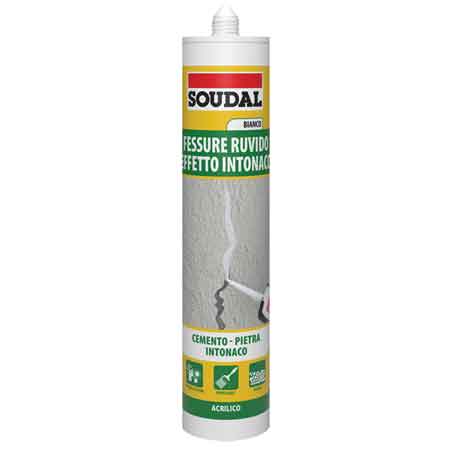 ACRYLIC SILICONE PLASTER EFFECT SOUDAL 300 ml - Rough White