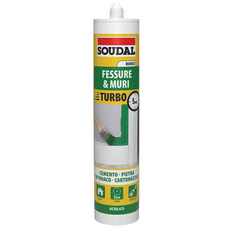SILICONE ACRILICO 'TURBO' SOUDAL 300 ml - Bianco