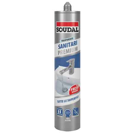 SILICONE NEUTRO SANITARI SOUDAL 300 ml - Trasparente