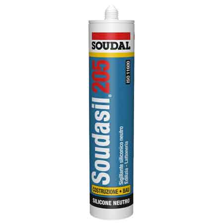 SIGILLANTE NEUTRO PER EDILIZIA 'SOUDASIL 205' SOUDAL 310 ml - Rame