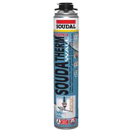 ADESIVO POLIURETANICO 'SOUDATHERM WALL' SOUDAL 750 ml - Pistola