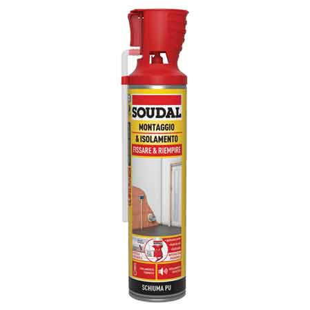 SCHIUMA POLIURETANICA UNIVERSALE CON APPLICATORE SOUDAL 600 ml
