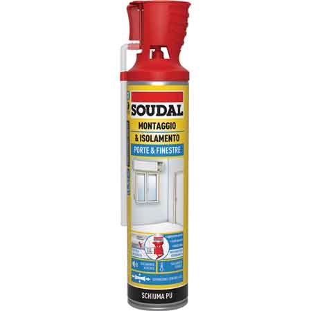 POLYURETHANE FOAM FOR DOORS AND WINDOWS WITH APPLICATOR SOUDAL 600 ml