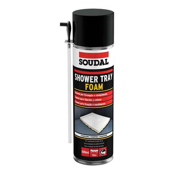 SCHIUMA POLIURETANICA PER PIATTI DOCCIA SOUDAL 500 ml - Manuale